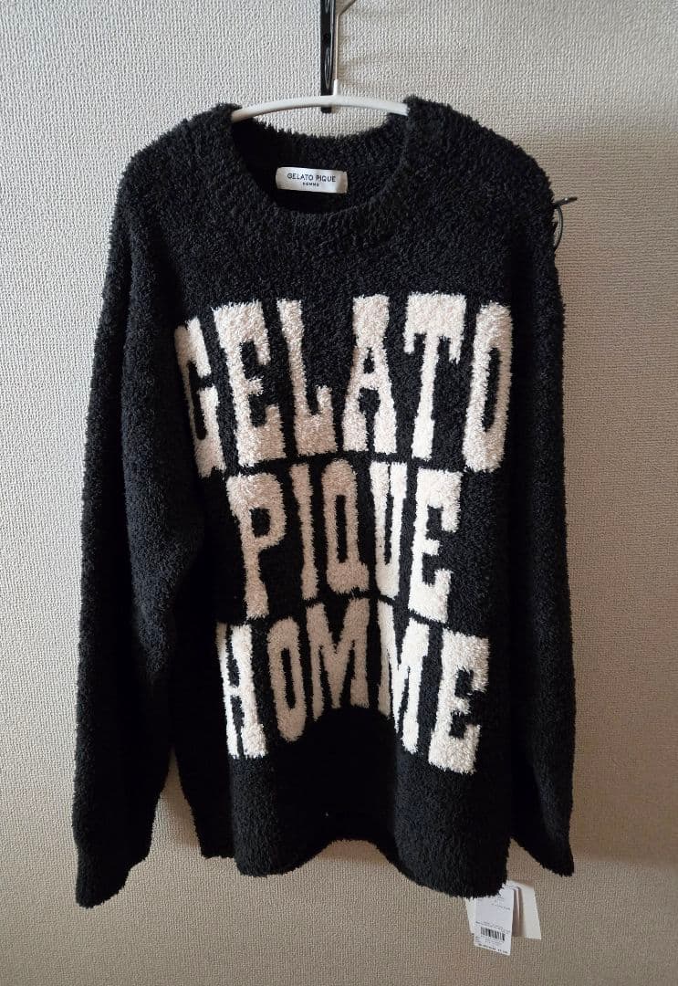 ジェラートピケHOMME パウダービッグロゴ プルオーバー M タグ付き最安値