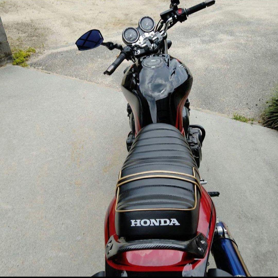ビンテージ調ブラックレザー・ゴールド　CB400sf シートnc39 nc42