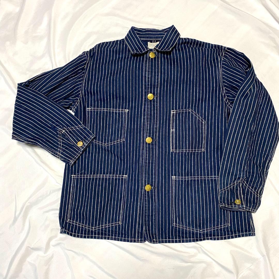 ジャケット・アウター 8HU INDIGO WABASH STRIPE CHORE JACKET 40