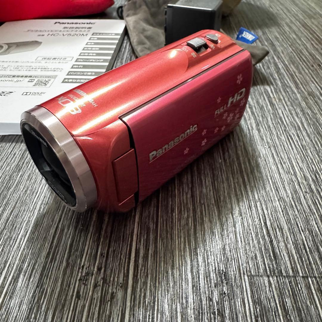 Panasonic HC-V520M ビデオカメラ バッテリー2個付 動作品