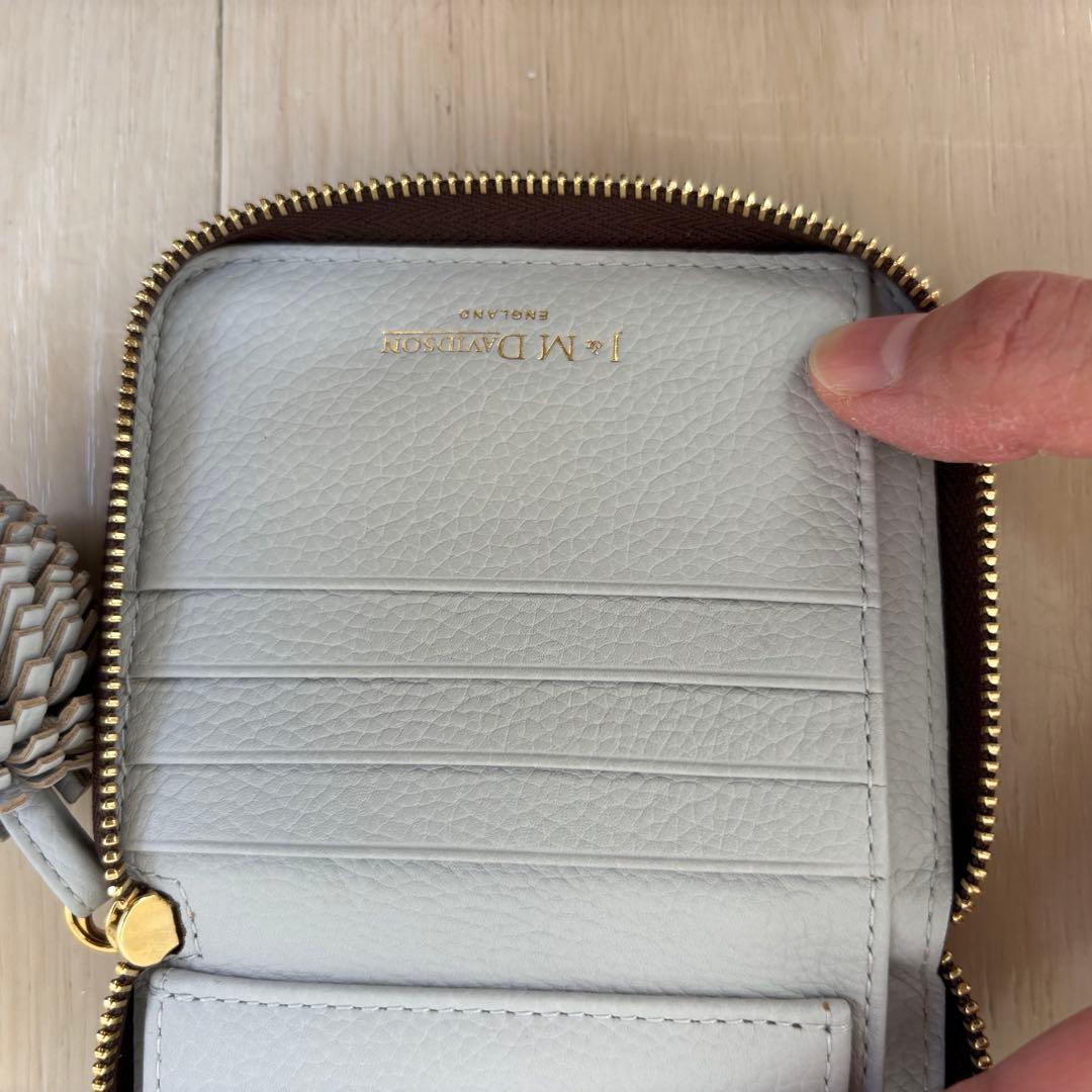 J&M DAVIDSON 二つ折り財布 グレー 未使用