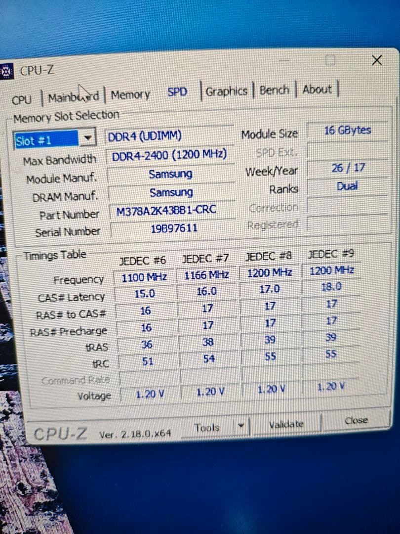 カ*ン様 SAMSUNG DDR4 16G×4個　合計64G 動作確認　デスクト