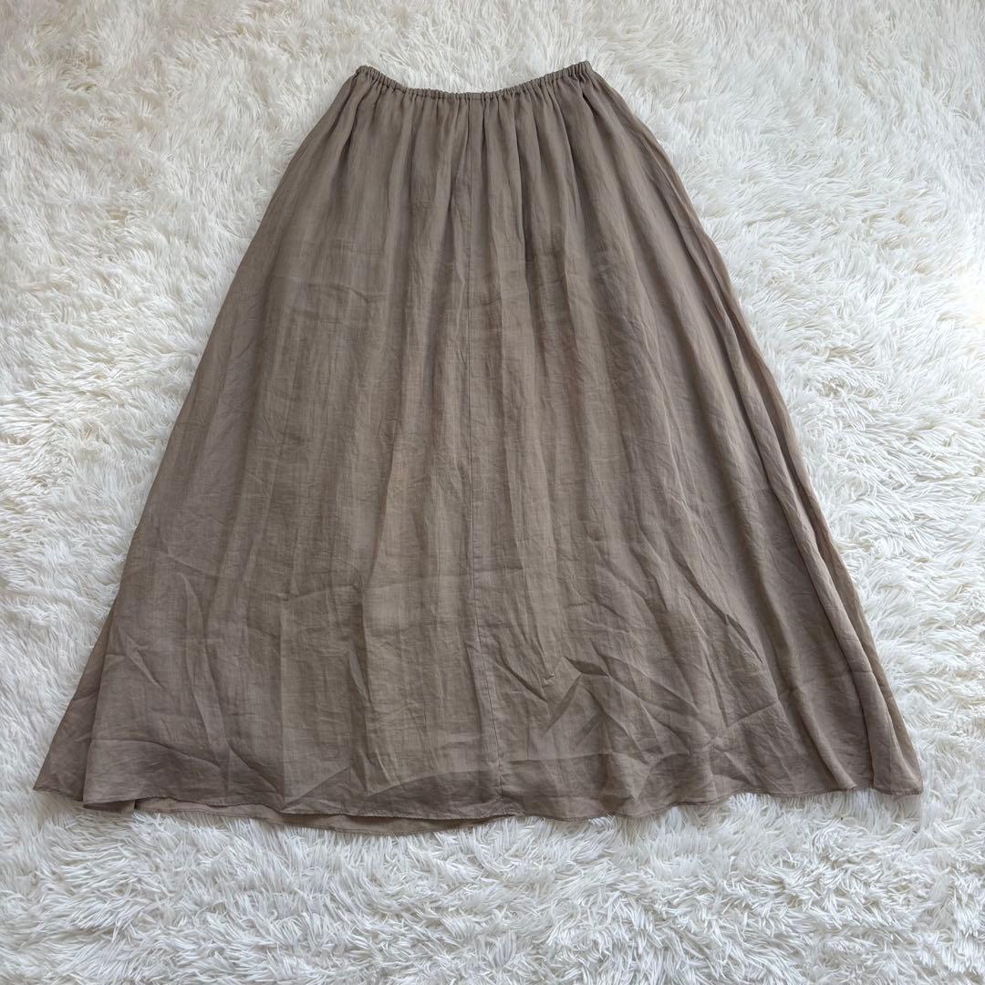 極美品✨Plage Linen フレアスカート リネン100%マキシ丈
