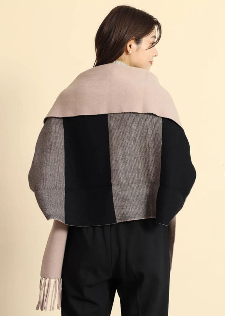 ★新品未使用タグ付き★FENNEL ブロックチェックリバーシブルショー
