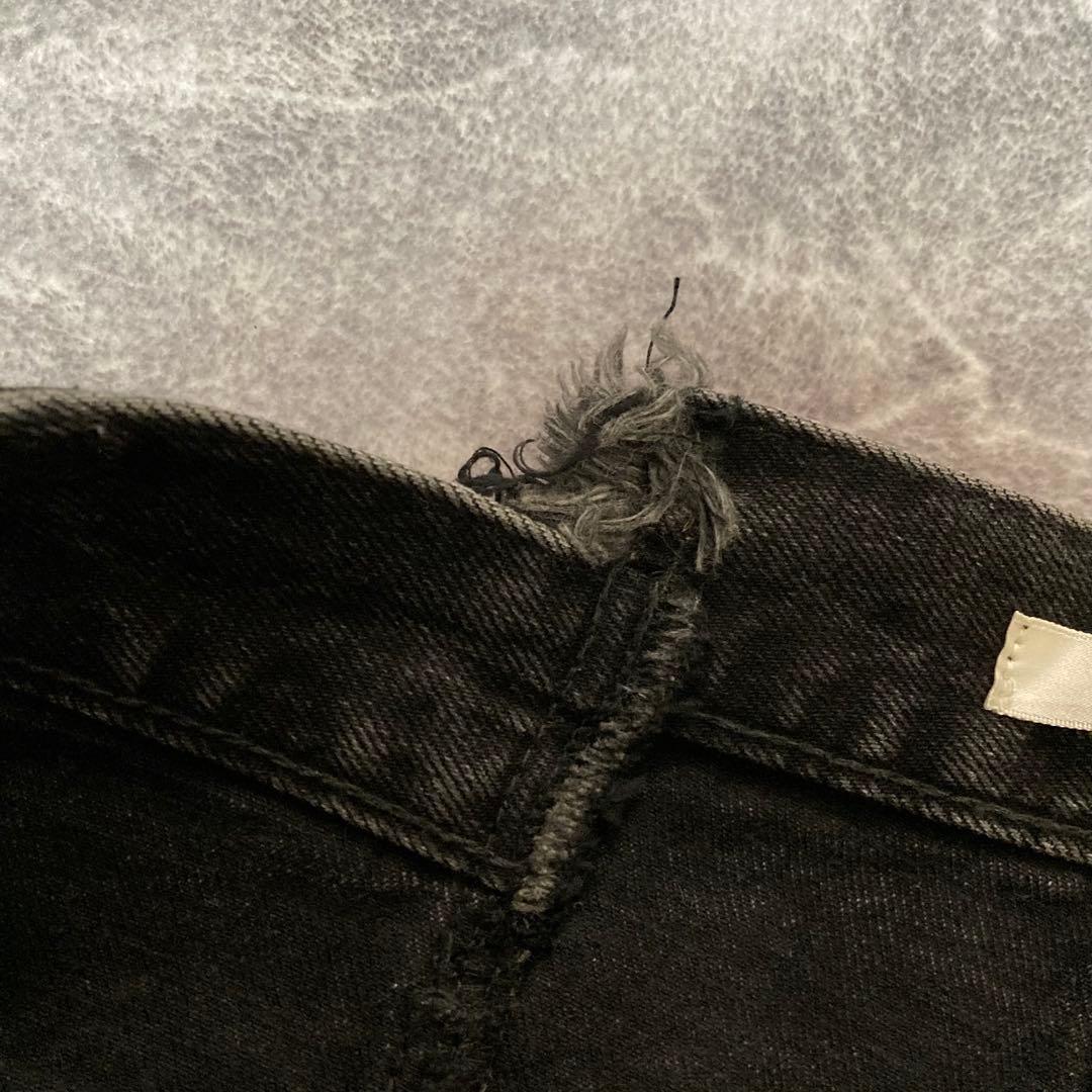moussy CROSS WAIST WIDE STRAIGHT ブラック　2