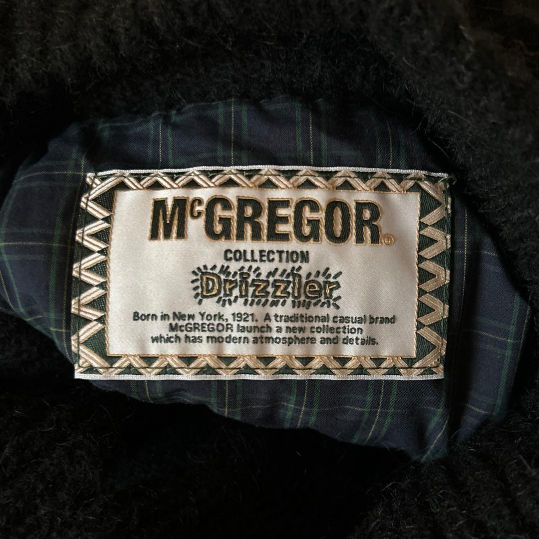 【モヘア混/ McGREGOR】ドリズラージャケット ダブルジップ 黒 サイズL