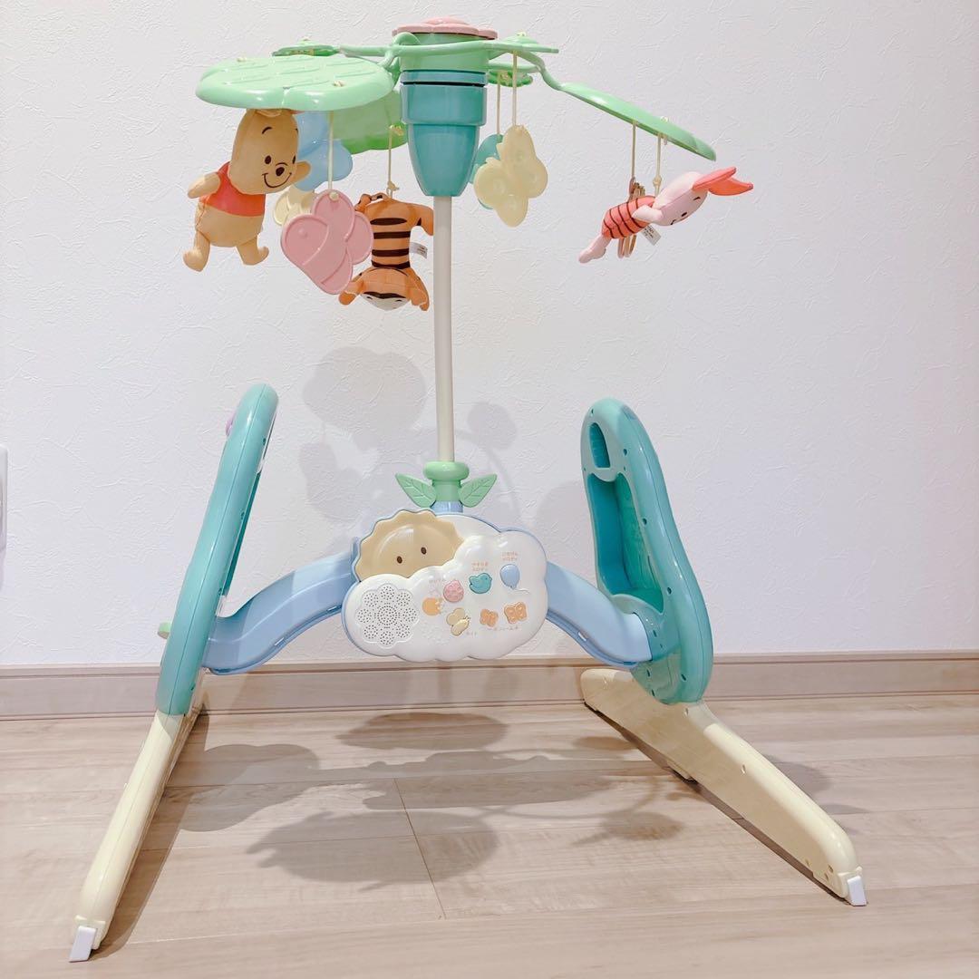 ★美品★ディズニー プーさん 6WAY ジムにへんしんメリー 箱あり 動作確認済