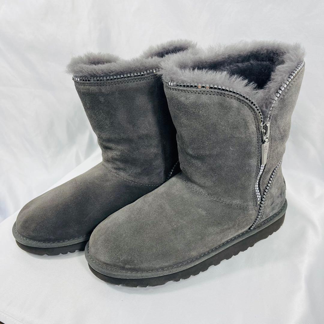 【美品】UGG FLORENCE フローレンス ジップデザインムートンブーツ