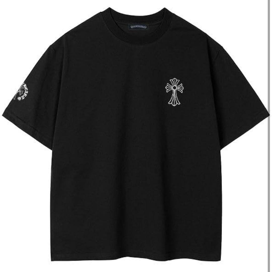 CHROME HEARTS tシャツ黒 XL 白煙親父