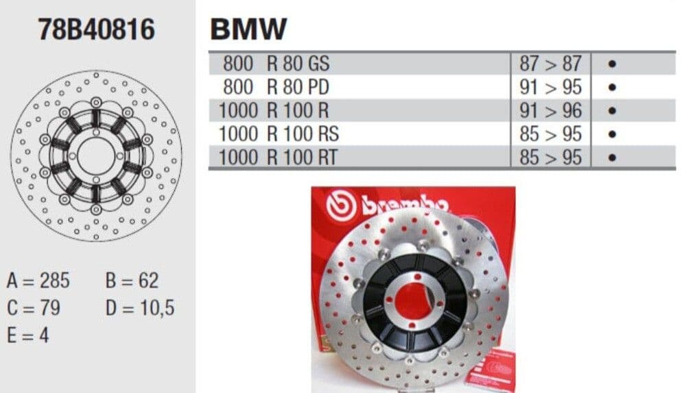 Brembo｜R100RS R100R R100RT｜285mm｜ローター