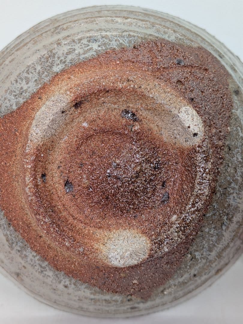 唐津焼 茶盌 四方桟共箱？共布？付き 抹茶碗 抹茶茶碗 茶道具 茶器 食器 在銘