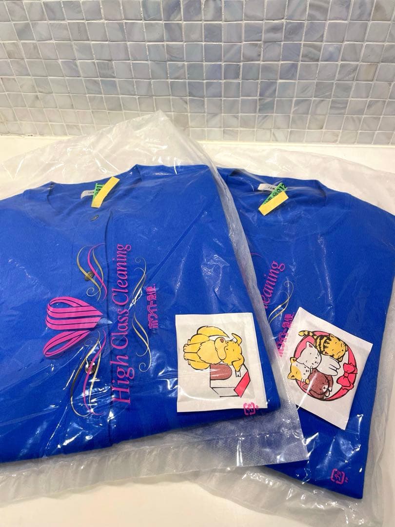 クリーニング済　IENA アンサンブル　綺麗色ブルー　フリーサイズ　春色