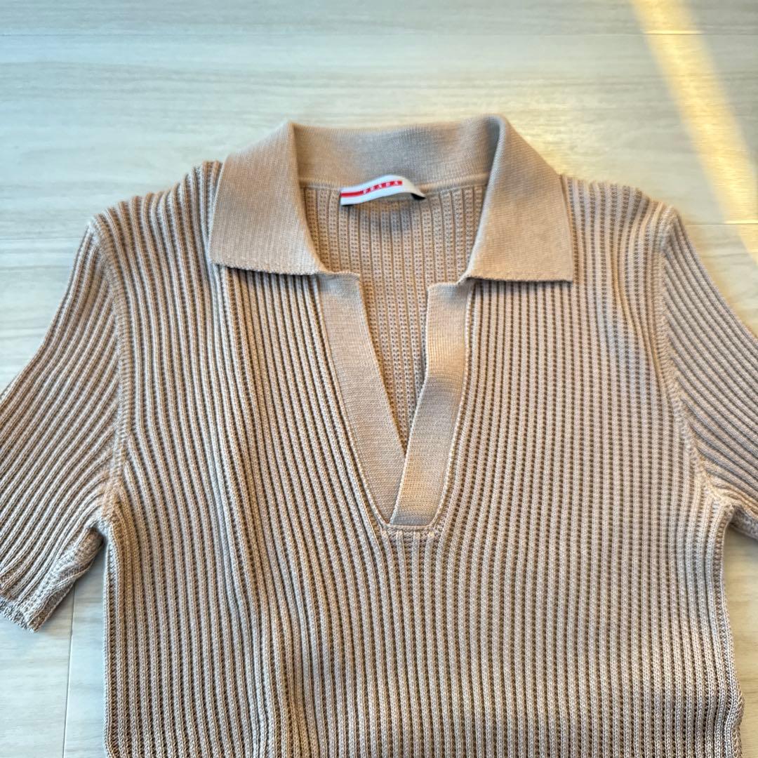 prada ポロシャツ ニット スキッパーリブニット アーカイブ