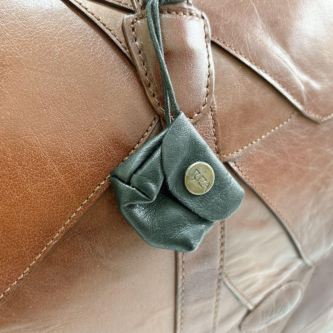 美品 IBIZA 2WAY パッチワーク レザー ボストンバッグ jm365