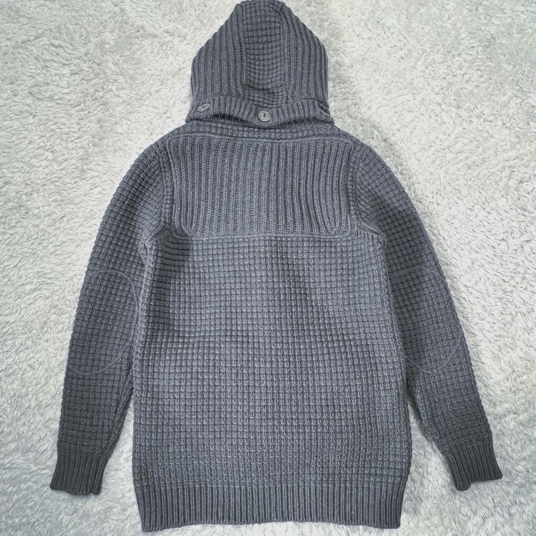 ✨　専用　✨　バーク ダッフルコート編込みジャケット ニット裏有 S〜M