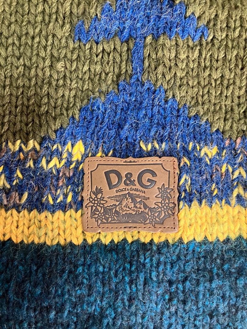 D&G 多色使いニットスカーフ