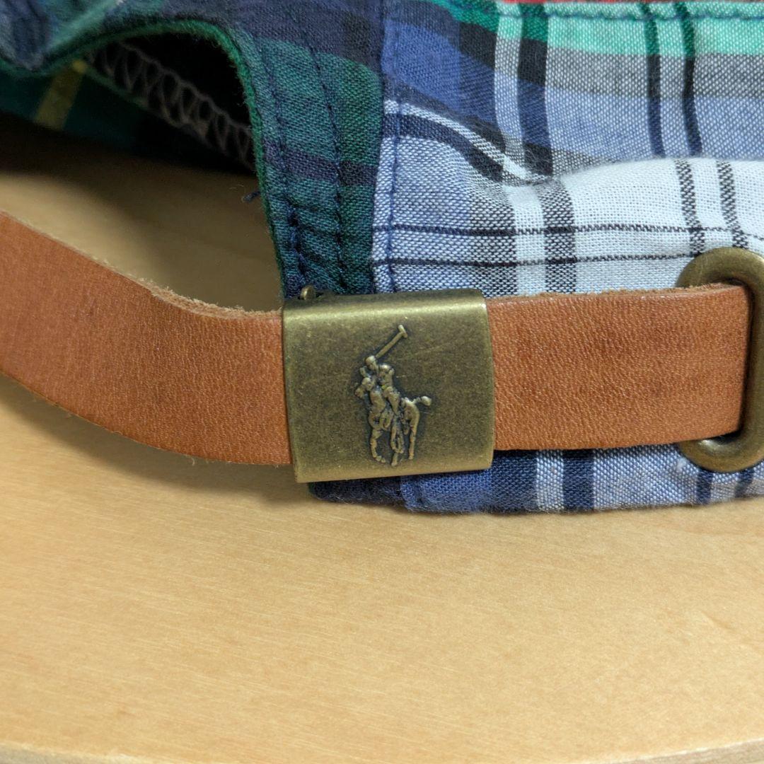 POLO RALPHLAUREN マドラスチェックパッチワークキャップ