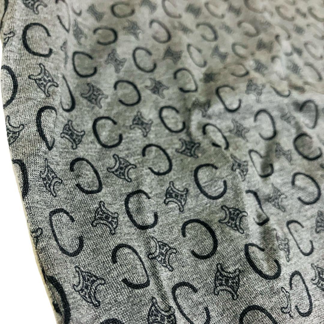 美品✨セリーヌ トリオンフ柄Tシャツ　カットソー　グレー　L 手洗い可能