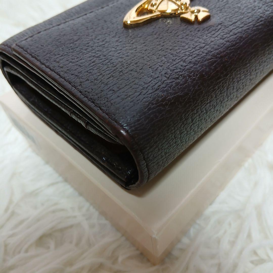 【Vivienne Westwood】オーブ　レザー ファスナー　3つ折り財布