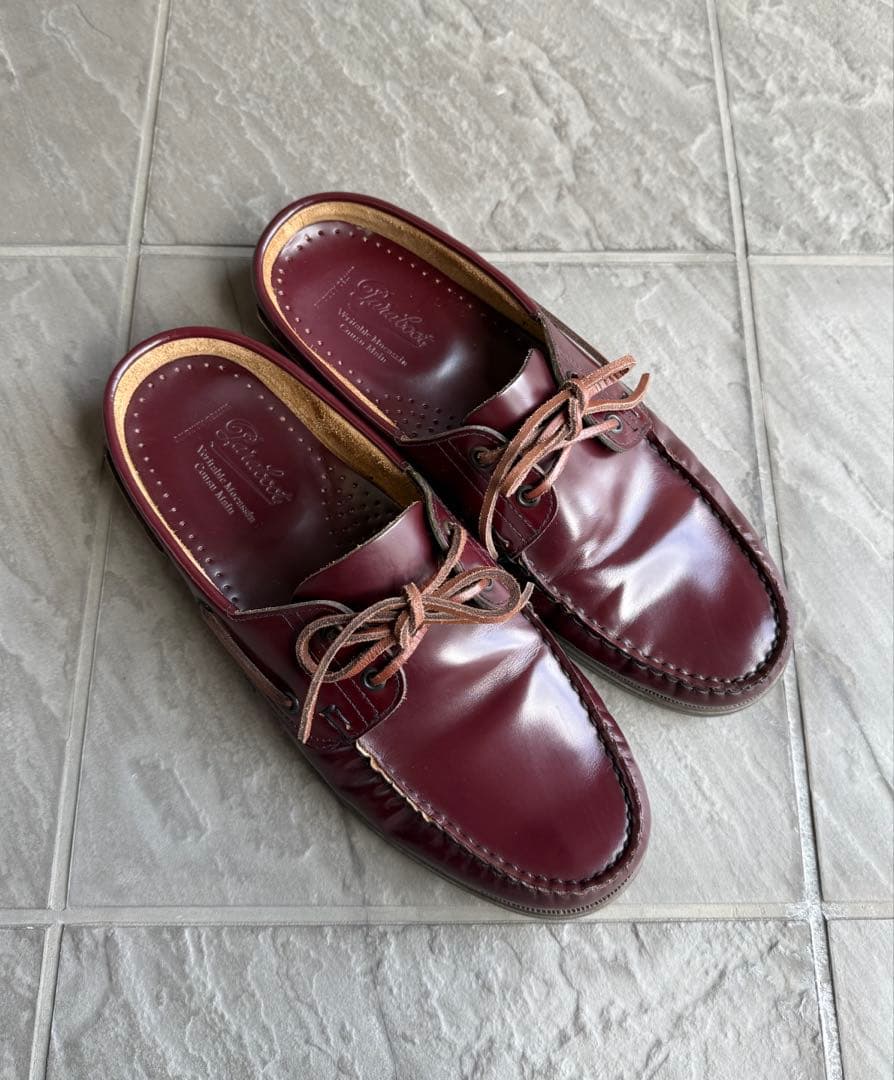 ＜Paraboot＞ シャイニー スリッパ　BARBADE/MARINE