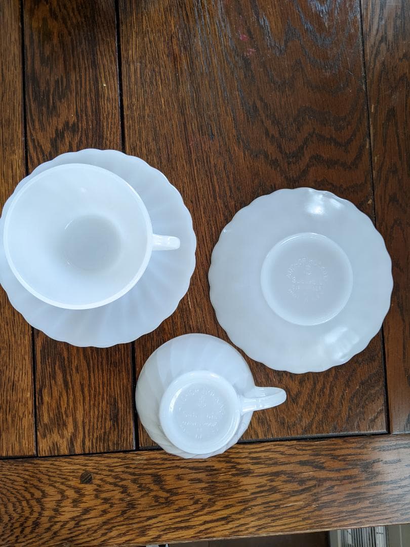 美品　ファイヤーキングティーカップソーサー2点セット