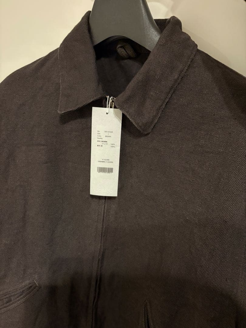 26SS COMOLI ヘンプダック ジップショートジャケット size1