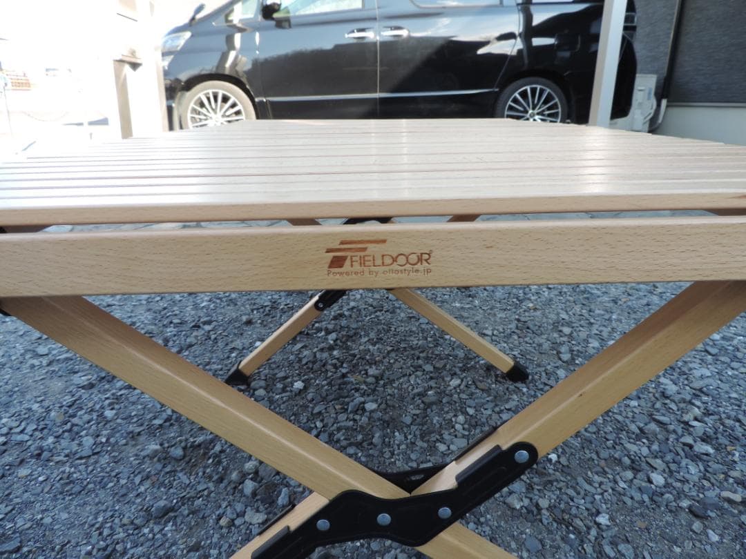 とも　FIELDOOR ウッド ロール トップ テーブル 幅120cm