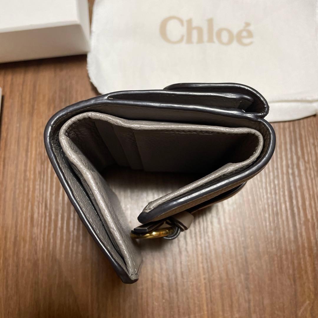 Chloe 三つ折り財布　グレー