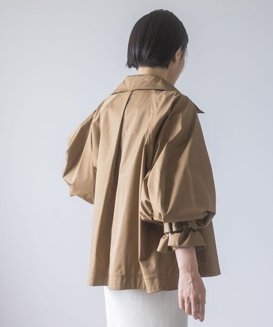 apart by あいか企画キャンディースリーブショートトレンチコートキャメルS