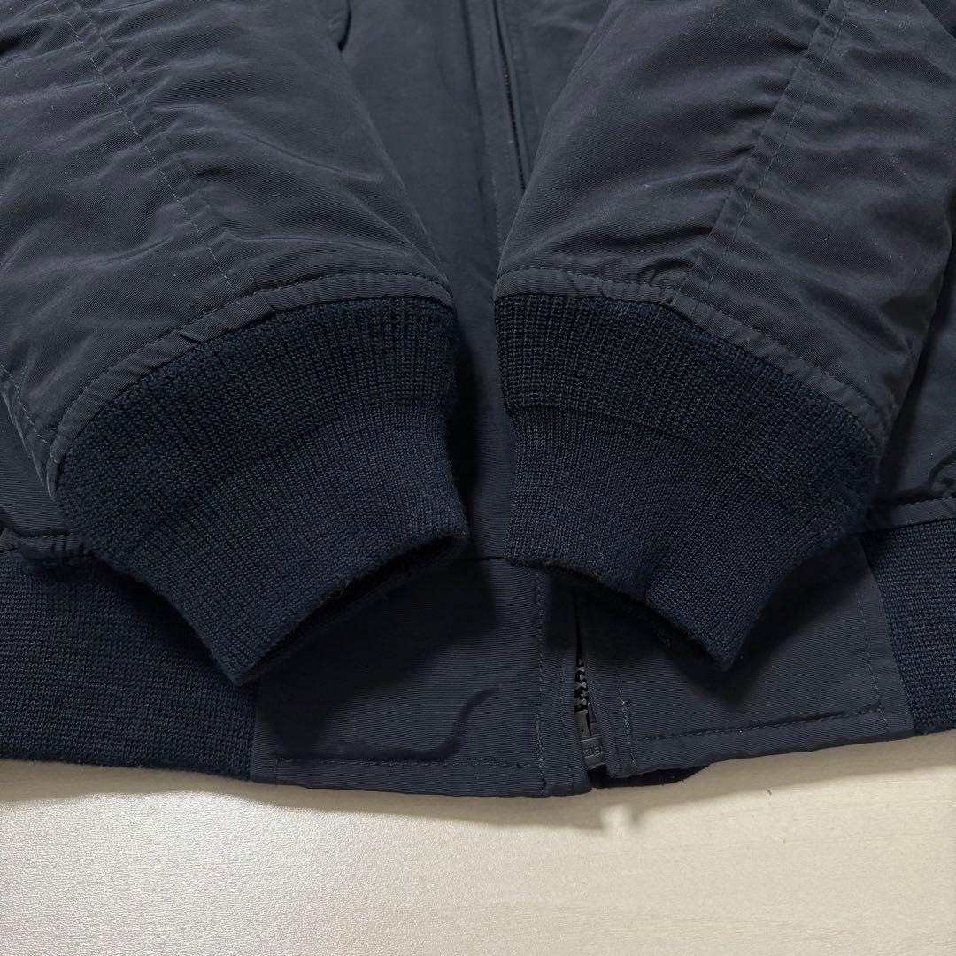LANDS'END　スコールボンバージャケット　撥水　MA-1　短丈　ブラック