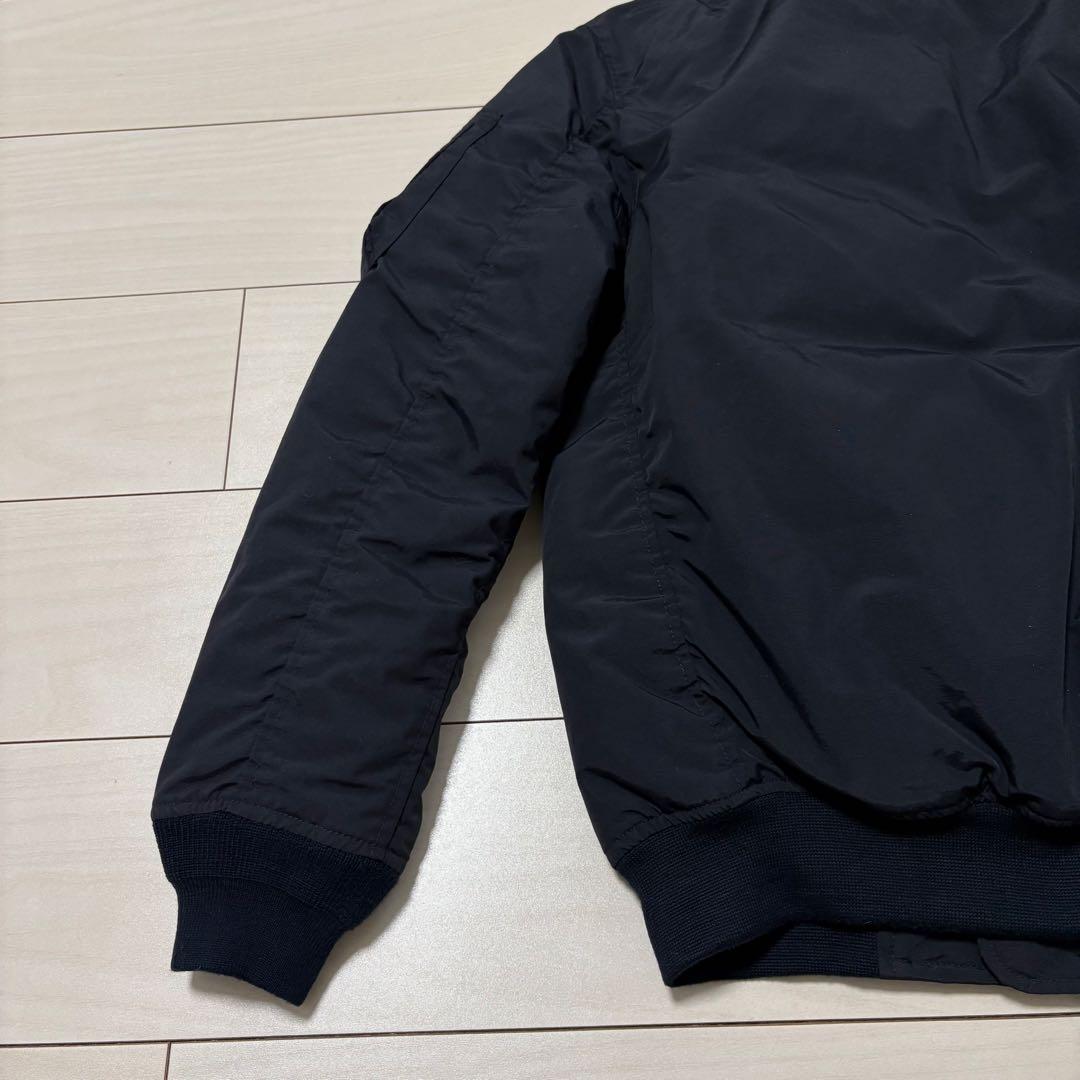 LANDS'END　スコールボンバージャケット　撥水　MA-1　短丈　ブラック