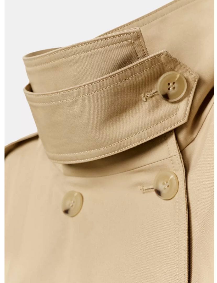 【新品未使用】ZARA ショート丈ハイネックトレンチコート　M