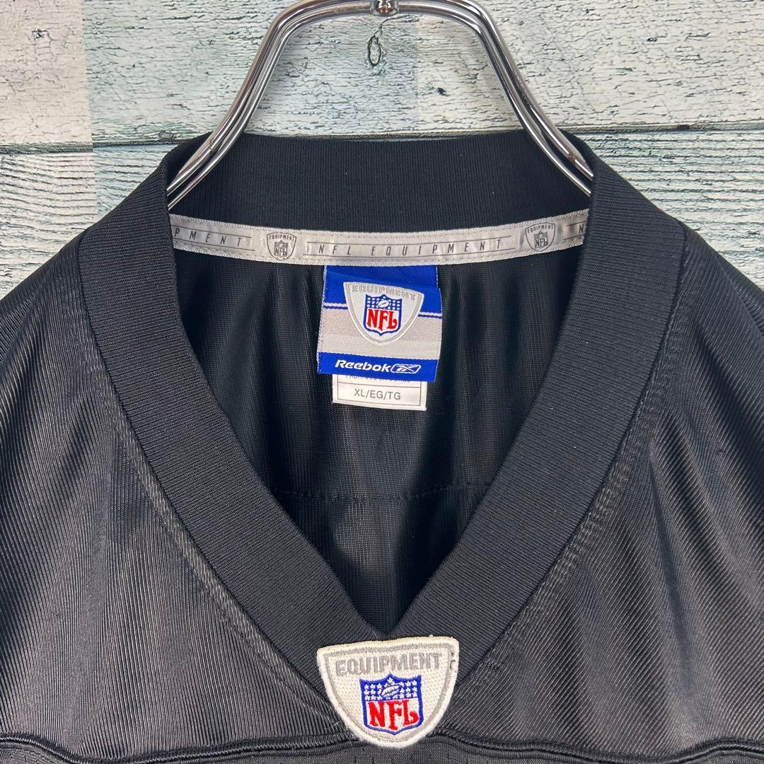 リーボック NFL 全刺繍 レイダース アメフトゲームシャツ XL 5261