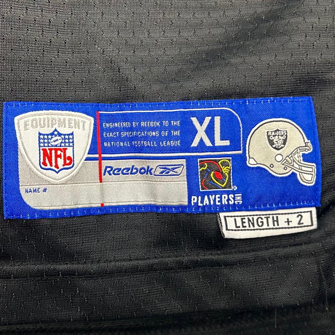 リーボック NFL 全刺繍 レイダース アメフトゲームシャツ XL 5261