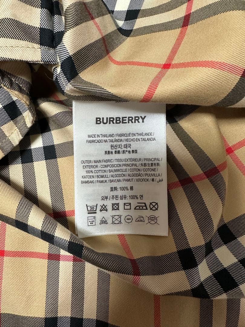 BURBERRY ベージュ チェック柄 シャツワンピース