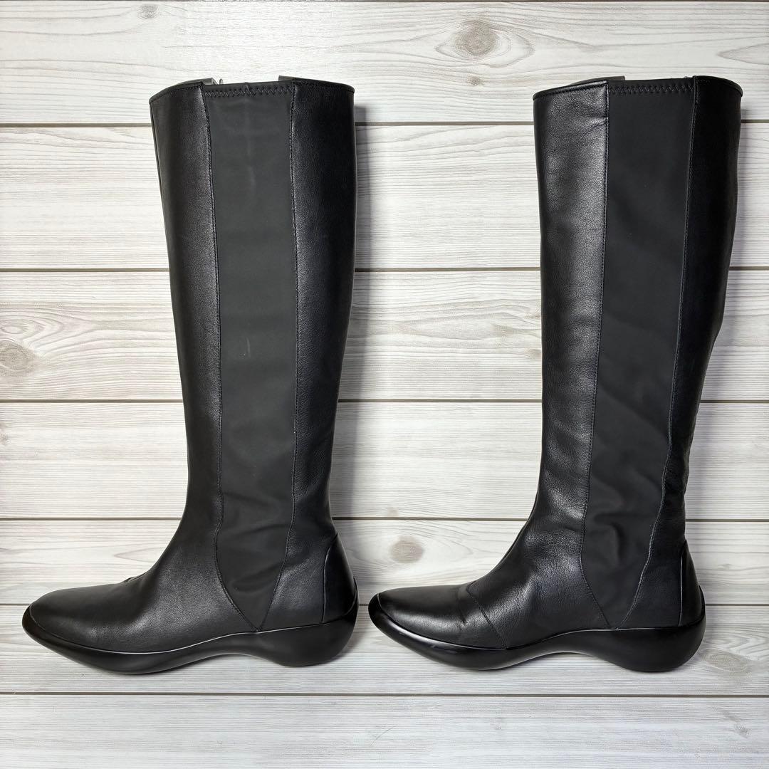 143【美品】CAMPER カンペール ロングブーツ レザー 黒 37