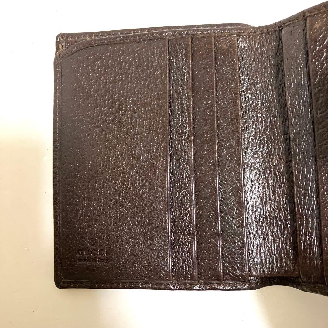 グッチ GGキャンバス コンパクトウォレット Wホック 二つ折り財布