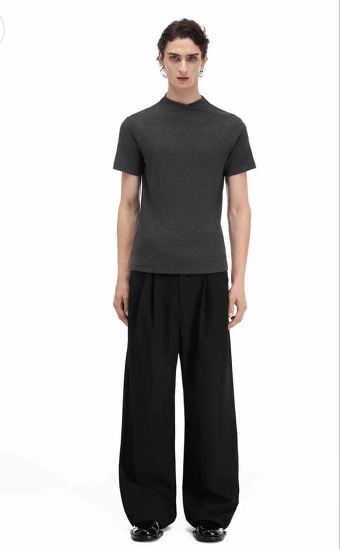 トップス Jump neck knit T-shirt
