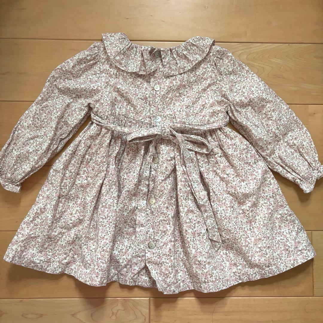 【美品】San Sakae petit♡リボンスモッキングワンピース♡2A