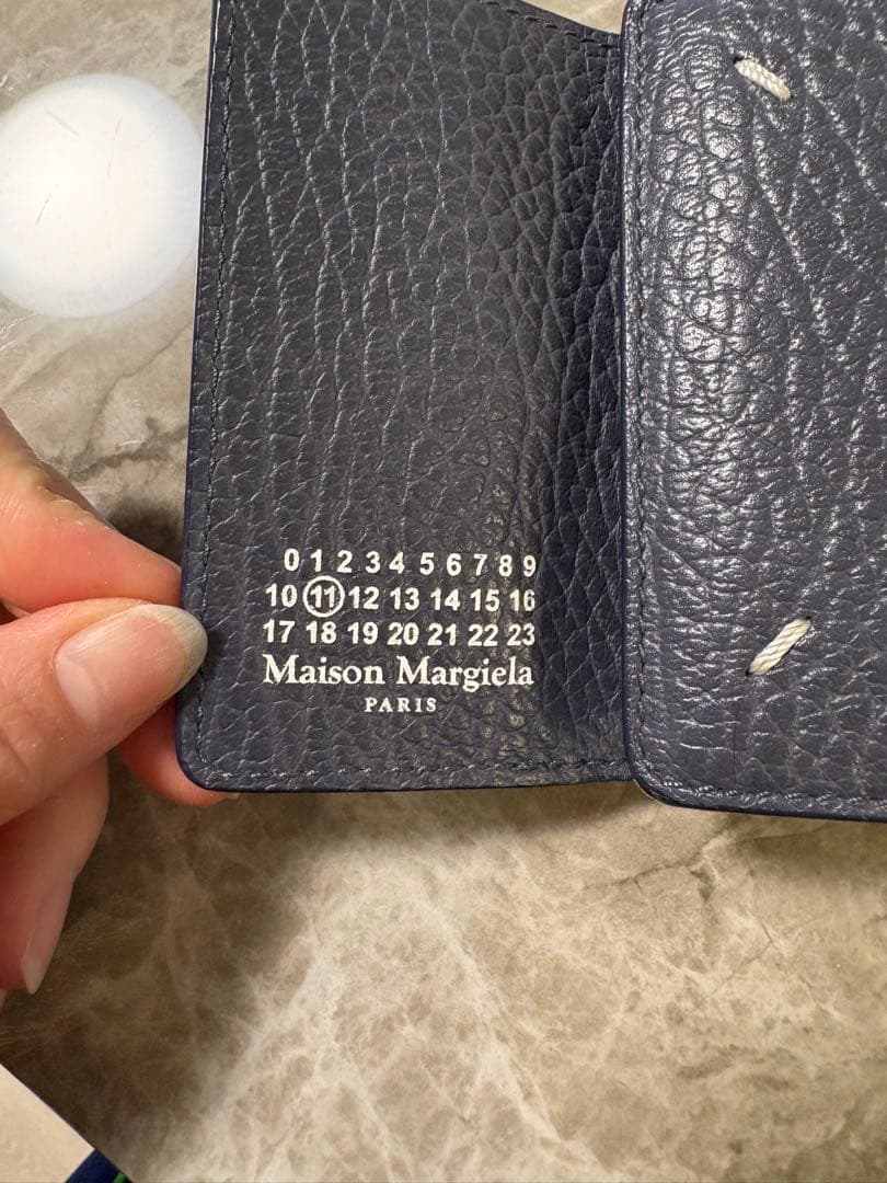 Maison Margiela ネイビー 三つ折り財布