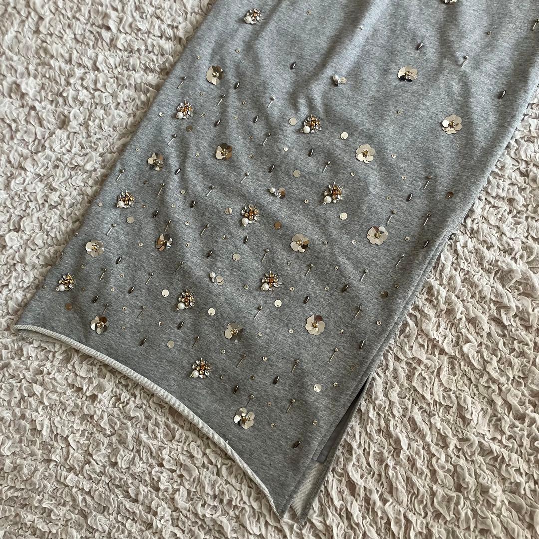 Ameri【未使用】BIJOU MOTIF SWEAT SKIRT 2025