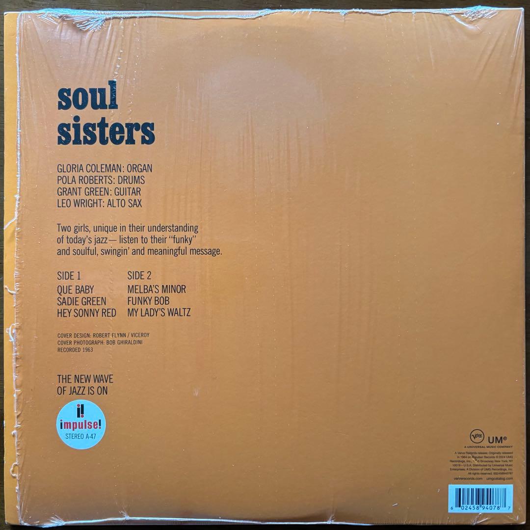 洋楽 Gloria Coleman-SOUL SISTERS 180g LP