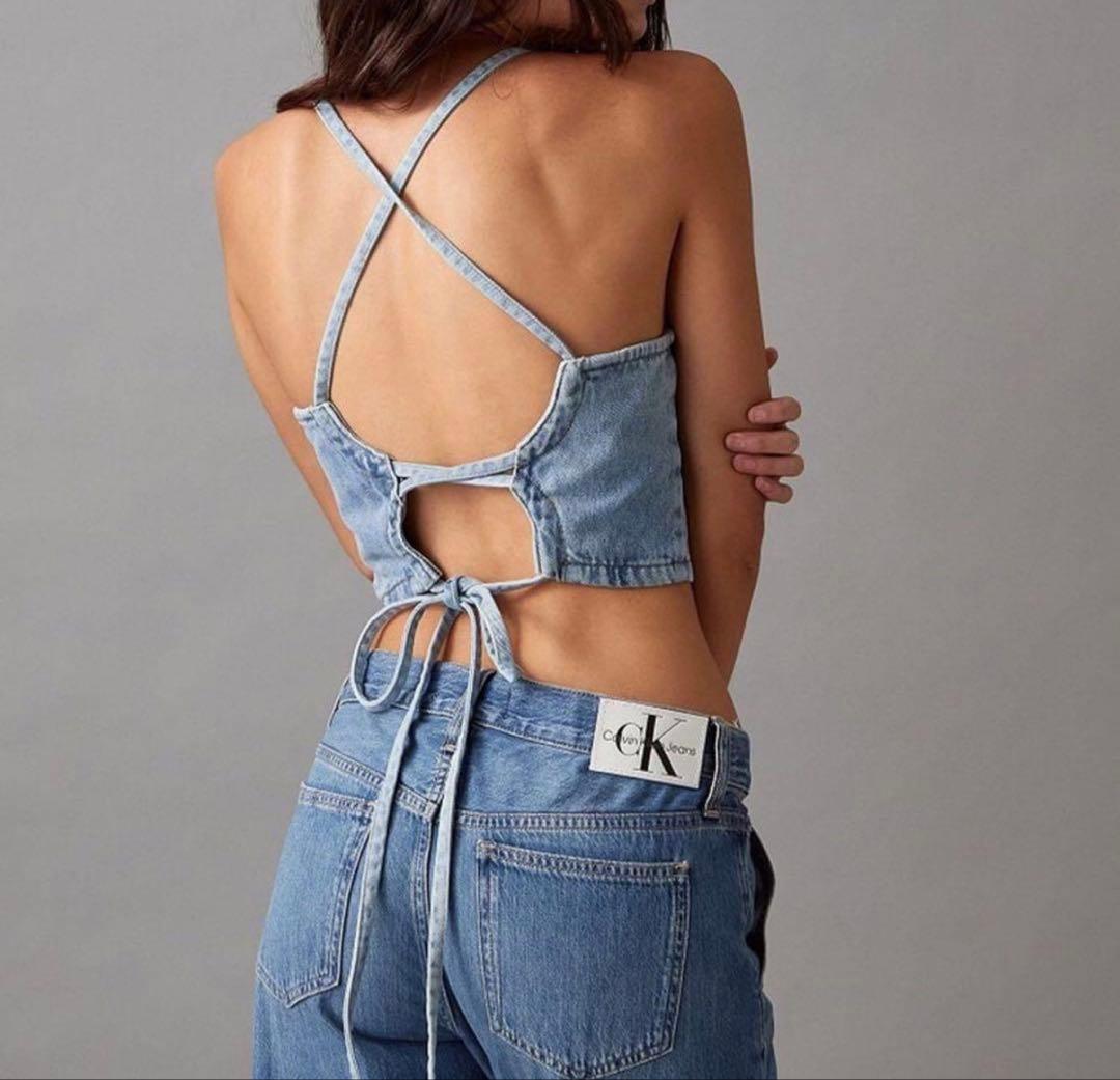   Jeans バックレス デニム タンクトップ XS