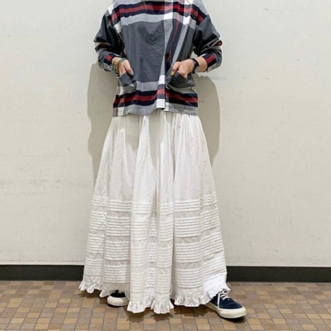 【新品未使用】BEAMS BOY コットン Aライン ロングスカート