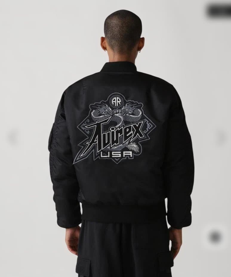 AVIREX　ツインドラゴン　ma1　　限定品　レア　ショート丈