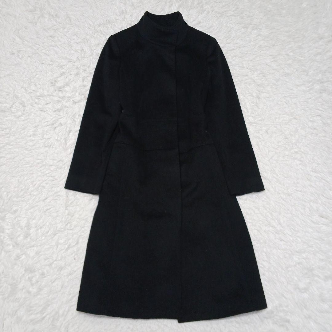 ✨美品✨オールドイングランド　カシミヤ混コート マキシ丈　ブラック　36