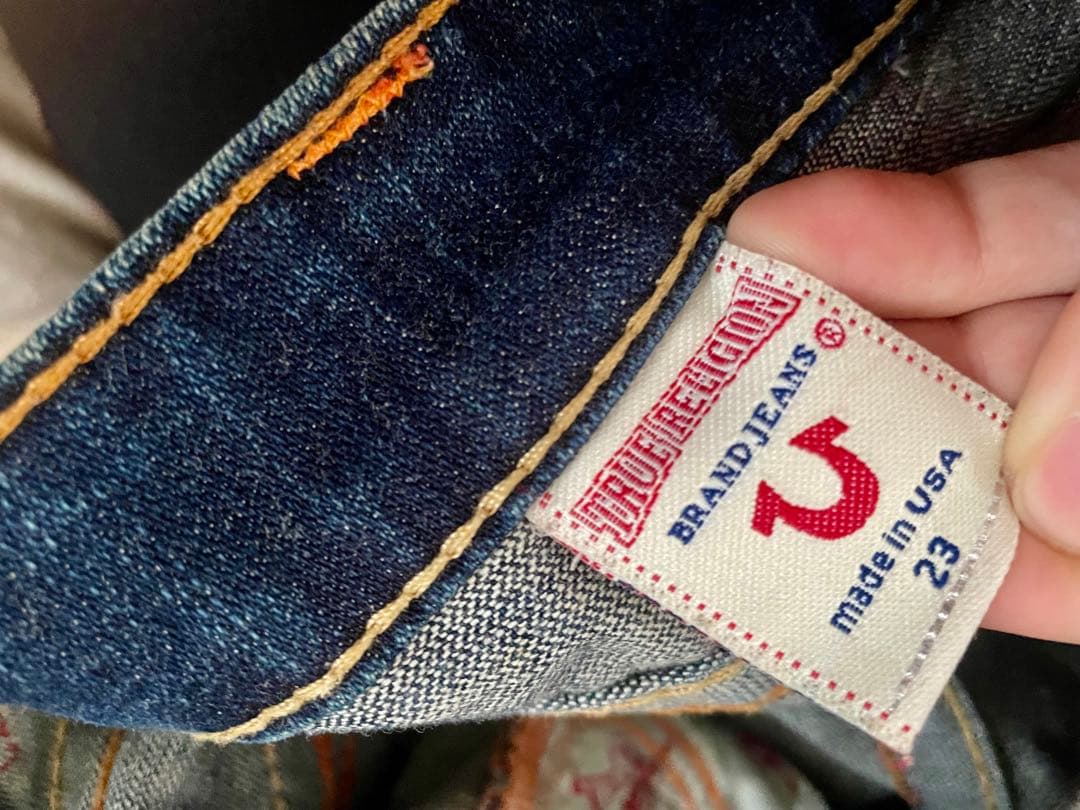USA製/23/極美品/TRUE RELIGION/ブーツカット/フレアパンツ