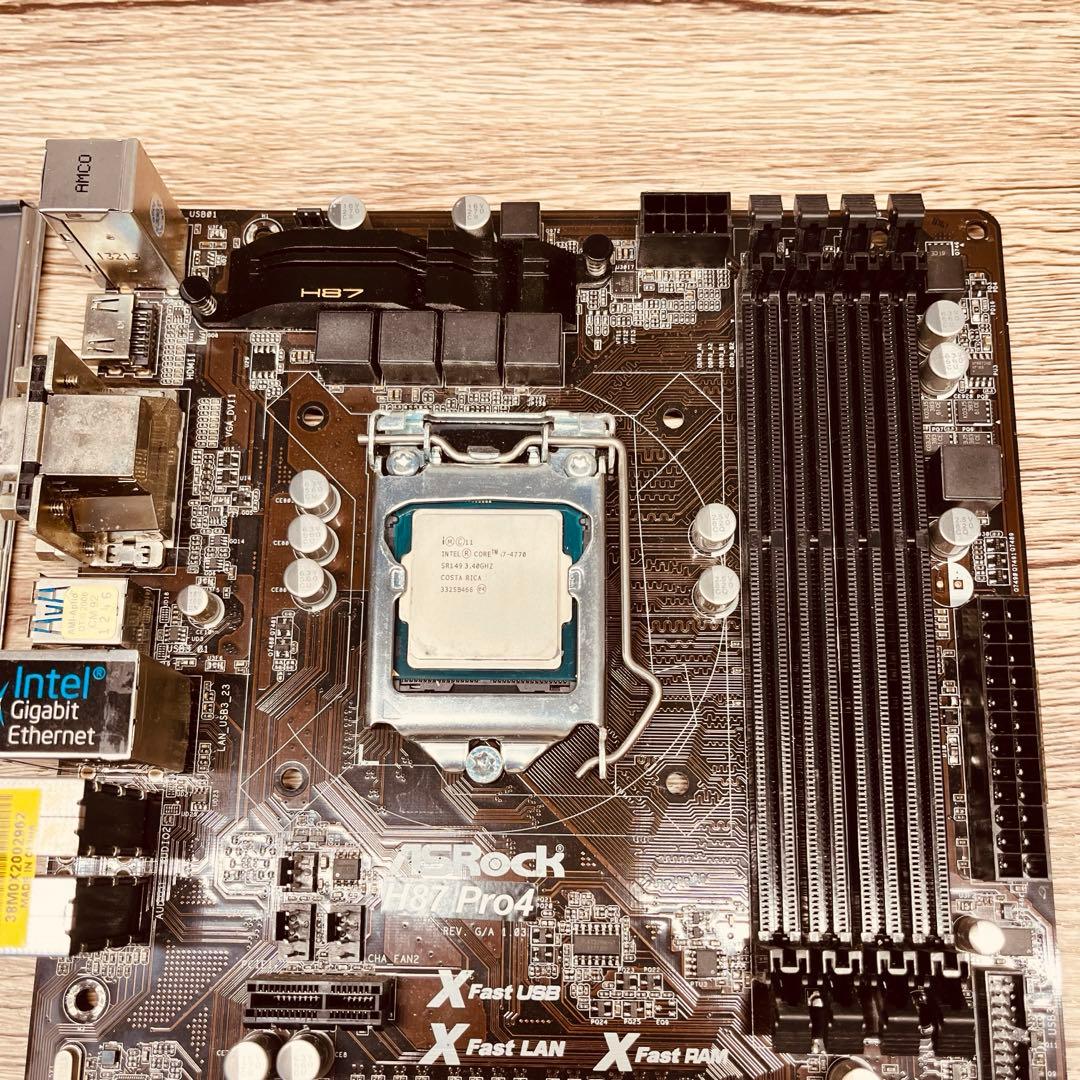 【セット】ASRock H87 Pro4 / i7-4770 / メモリ 8GB