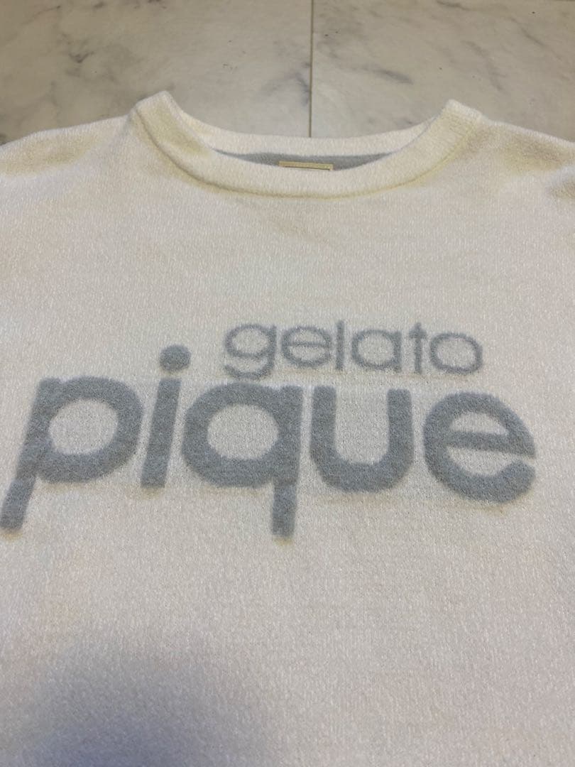 gelato pique ルームウェアセット ホワイト/グレー