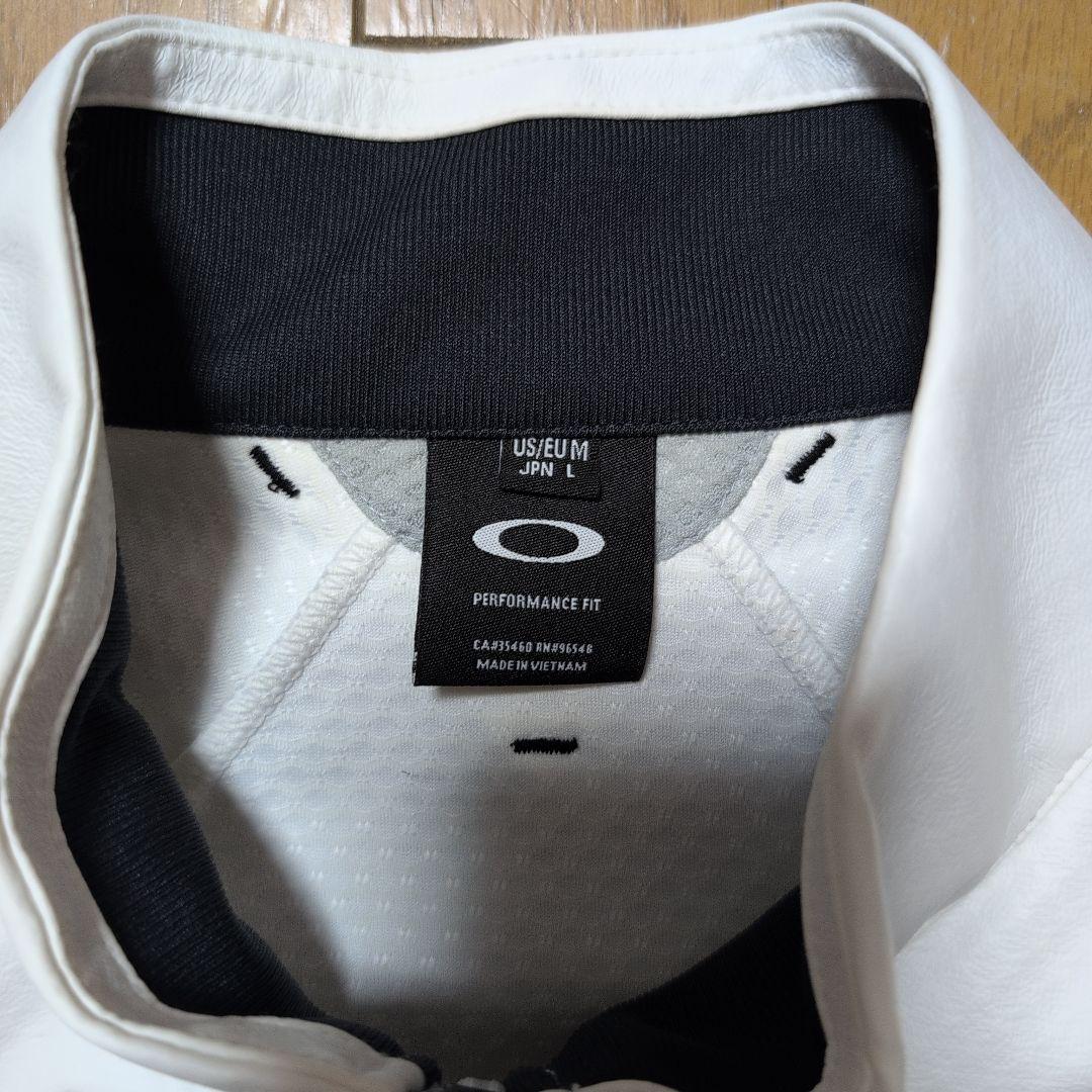 美品　OAKLEY GOLF トラックジャケット ブルゾン‼️Lホワイト白